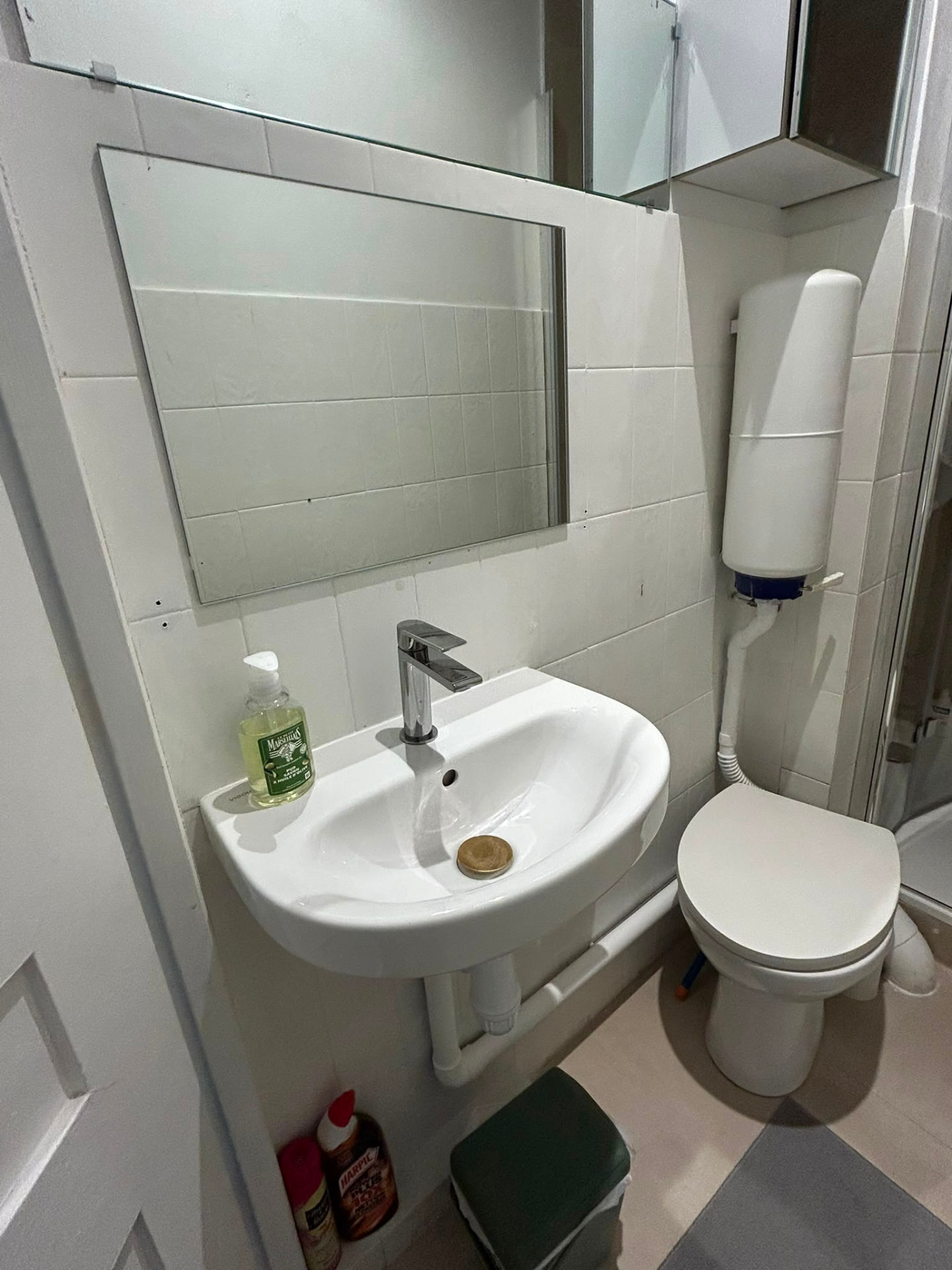 Jump In Pouchet — Shared bathroom — washbasin and mirror